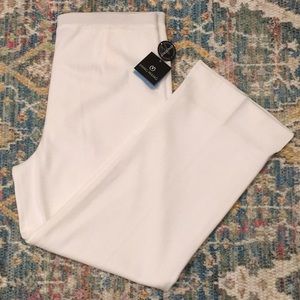 NWT MING WANG White Lined Ankle Pant